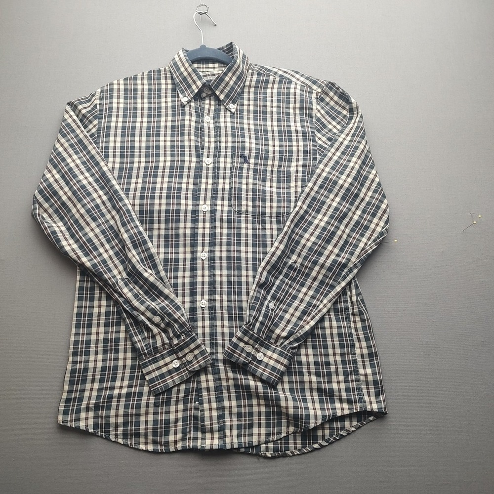 Local Boy Outfitters Men's Multicolored Plaid Button Up Shirt Long Sleeve Small